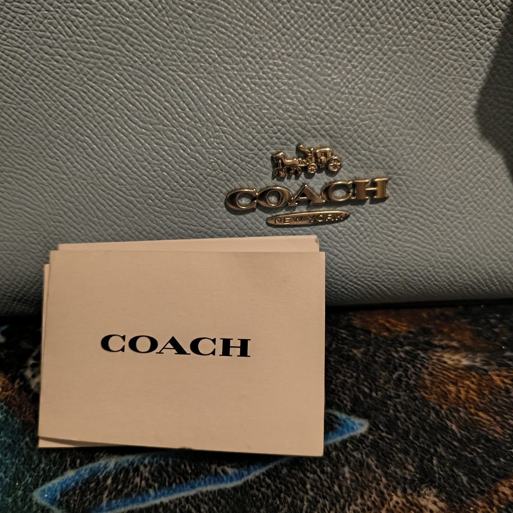 EUC! Coach Jordyn Sky Blue Leather Backpack - Picture 13 of 13